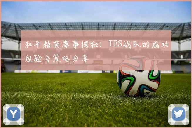 和平精英赛事揭秘：TES战队的成功经验与策略分享