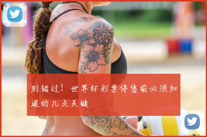 别错过！世界杯彩票停售前必须知道的几点关键